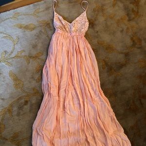 Pink Lulu's Backless Maxi Dress